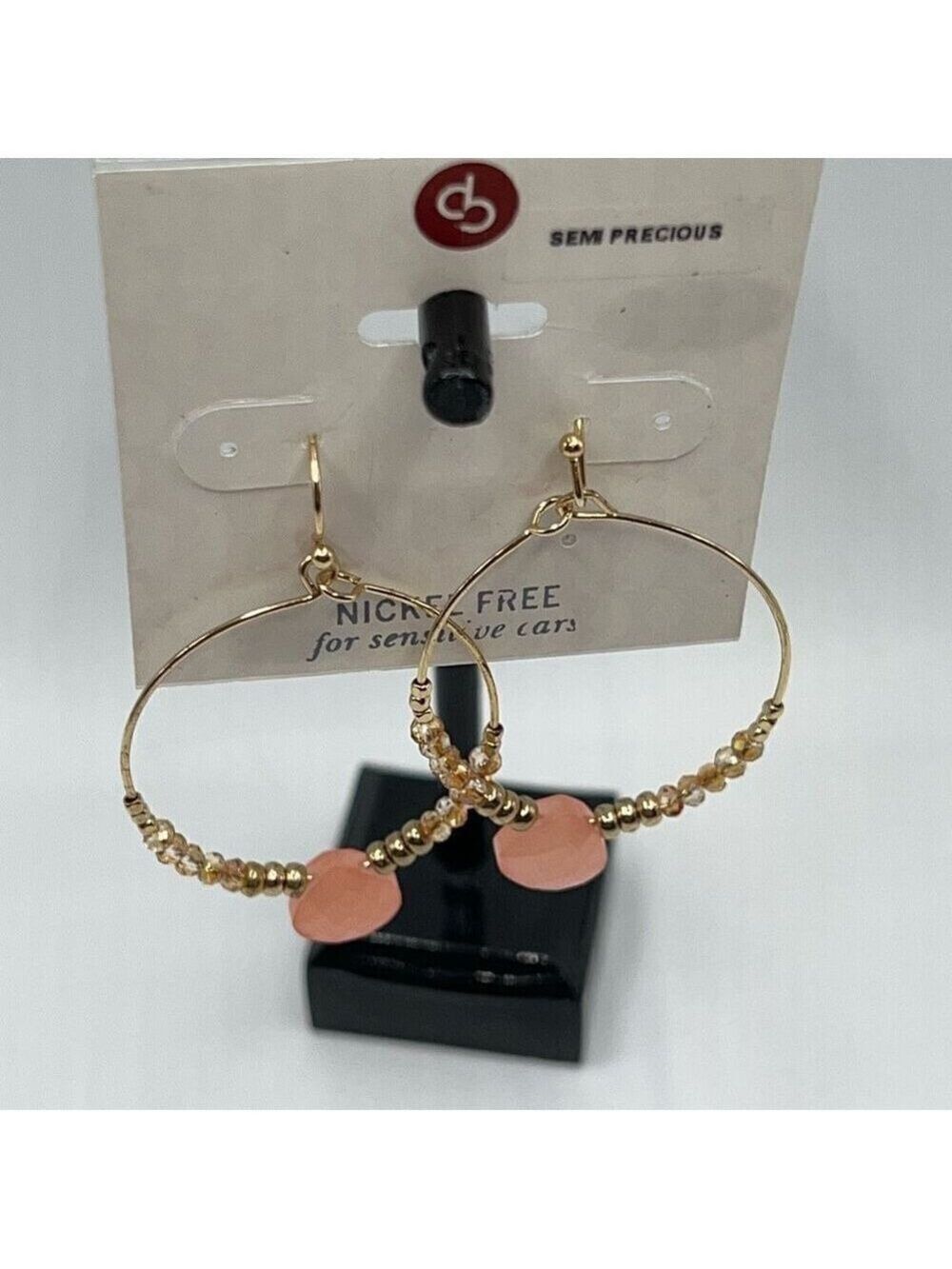 Dress Barn Gold Pink Earrings $16 ea or bundle 3/$25